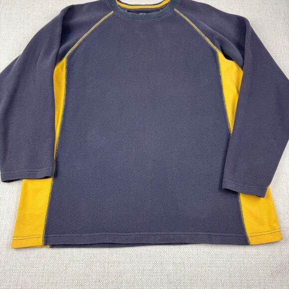 Sonoma Vintage Long Sleeve Shirt Men's 90s Y2K Gray Yellow Skater Sweater Large - Picture 4 of 13
